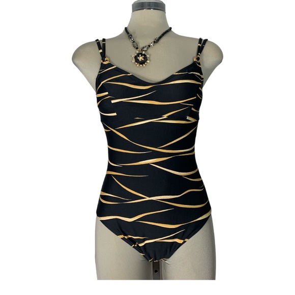 Christine Black and yellows One Piece Size 10q - Picture 7 of 13